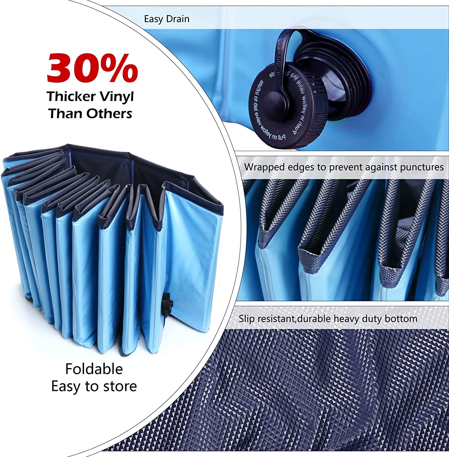 Piscina Plegable Bañera Portátil Para P