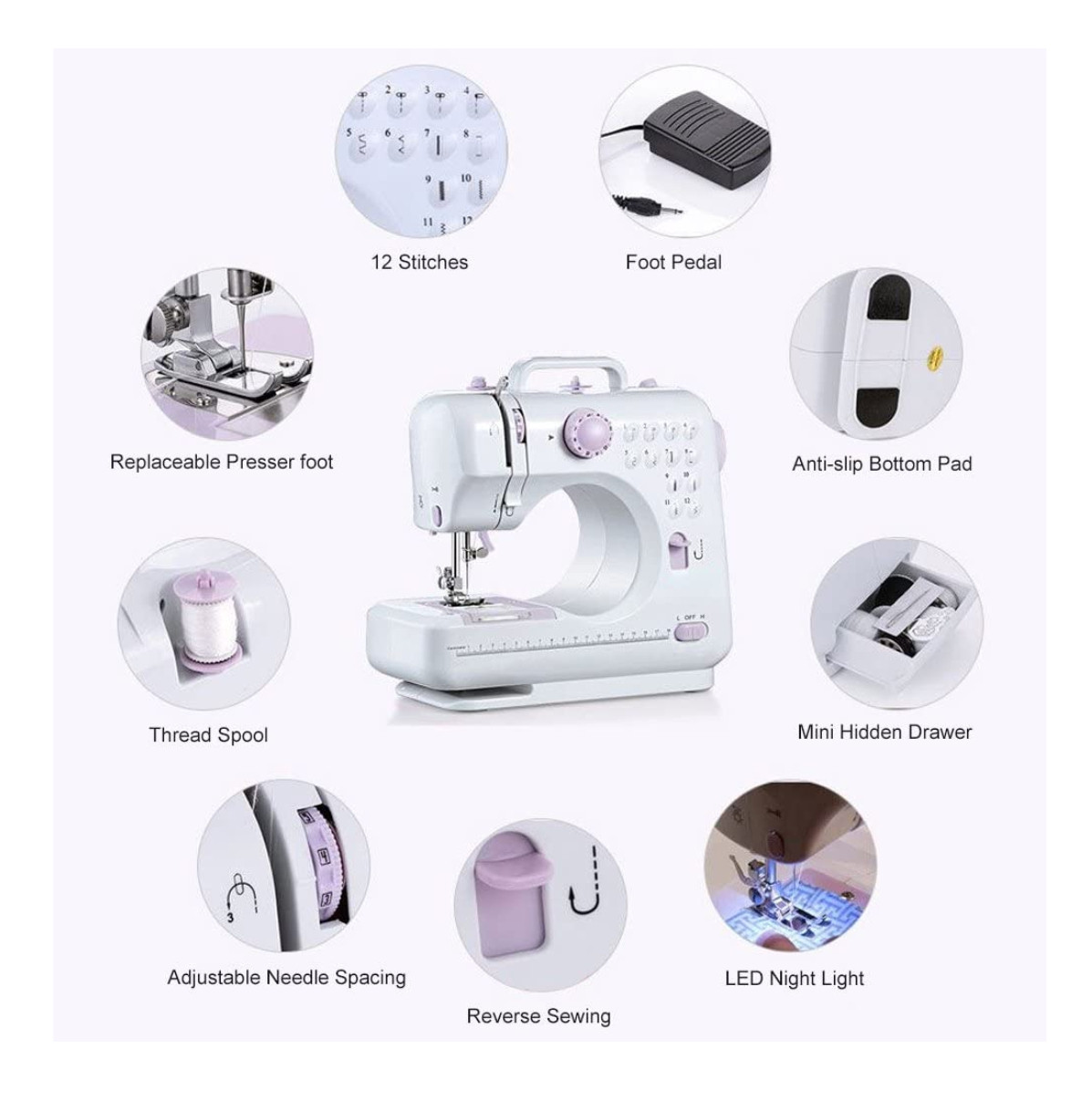 Maquina de Coser Doméstica 12 Puntadas - Imagen 2