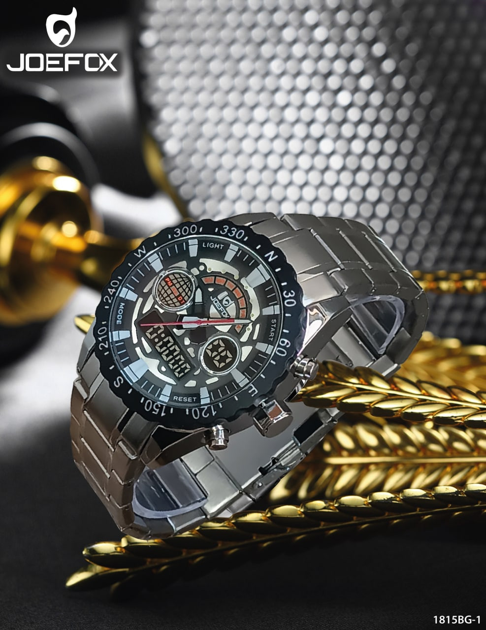 1815BG-1 JOEFOX METÁLICO PLATEADO HOMBRE