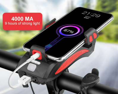 Luz de bicicleta multifunción 4 en 1