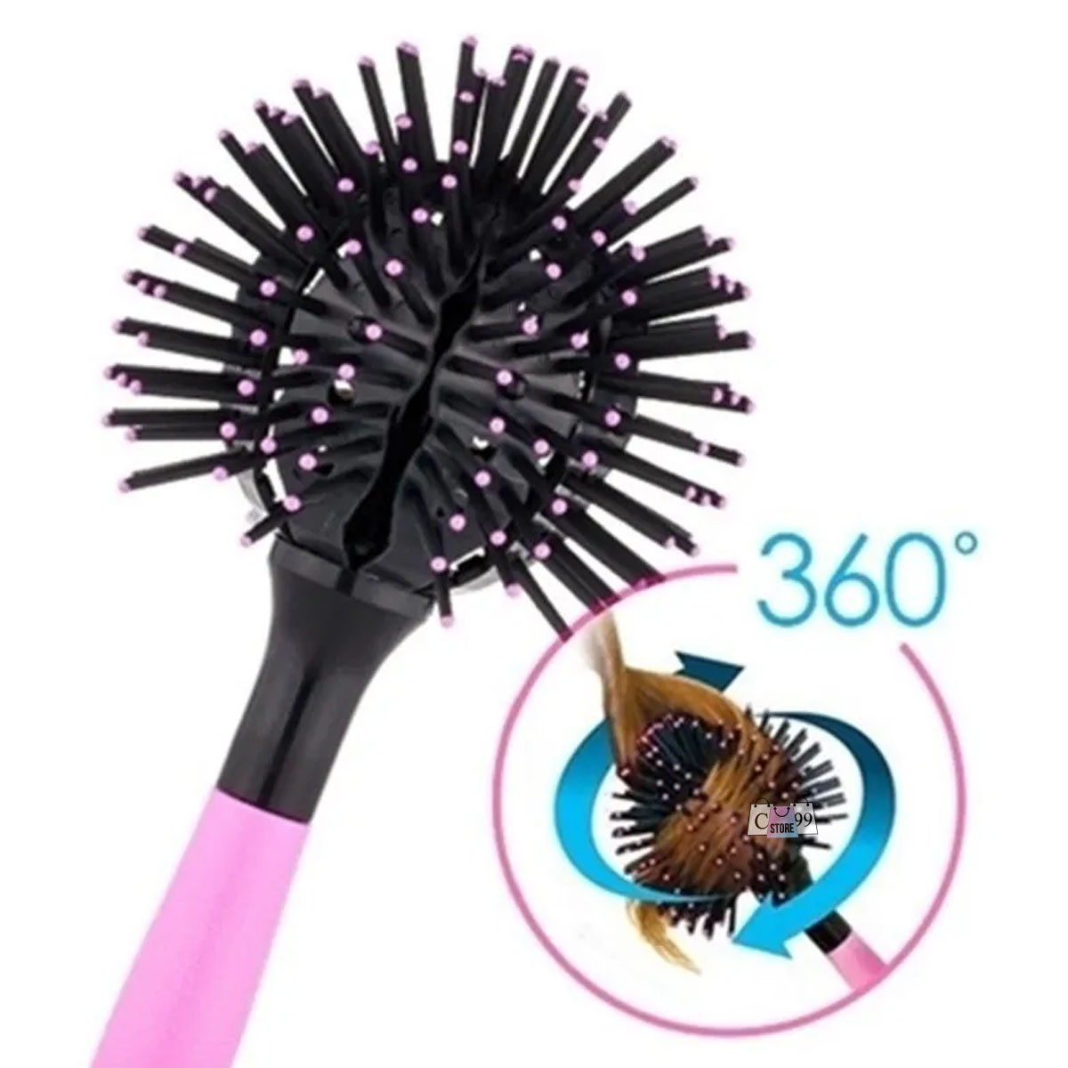 Cepillo De Pelo Para Peinar Rizador 3D