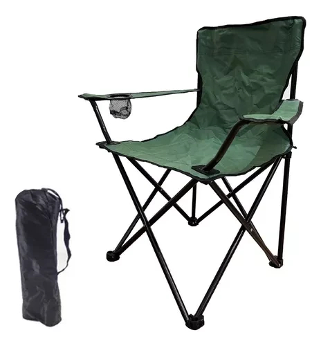 silla plegable con soporte de vaso