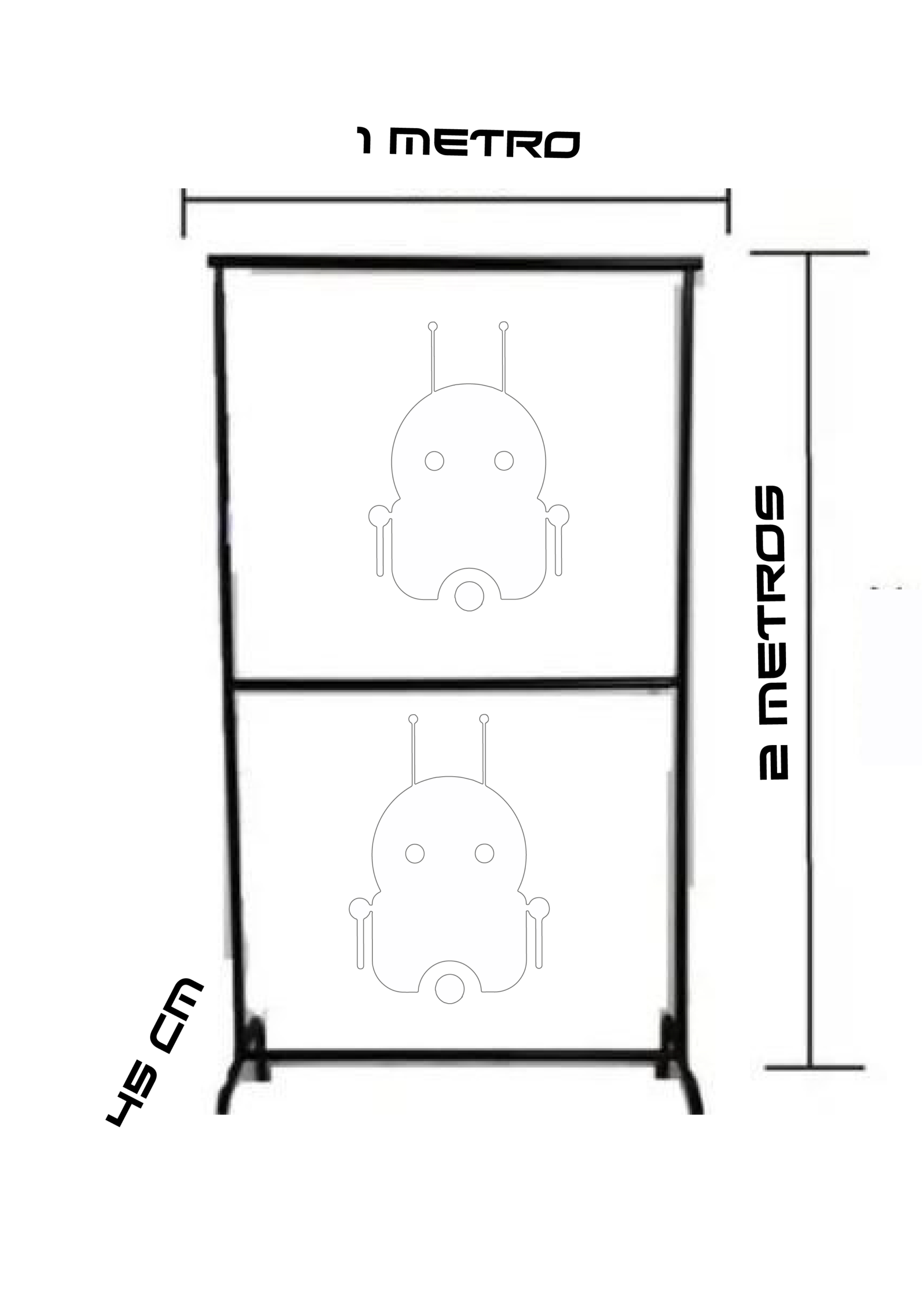 ROPERO 2.0 metros burro rack