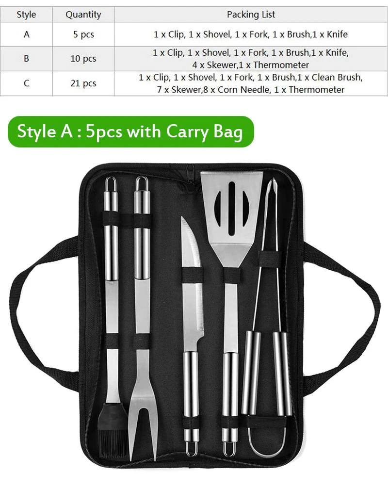 KIT DE BARBACOA EN ACERO