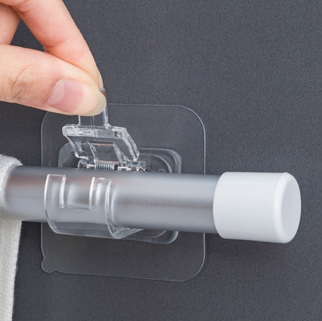 Soporte barra cortina ajustable sin clav - Imagen 4