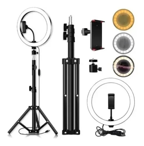 Aro De Luz 26 cm Con Trípode