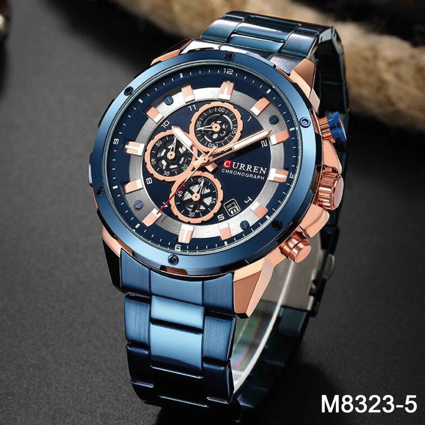 M:8323-5 RELOJ CURREN METÁLICO CRONOGRAF