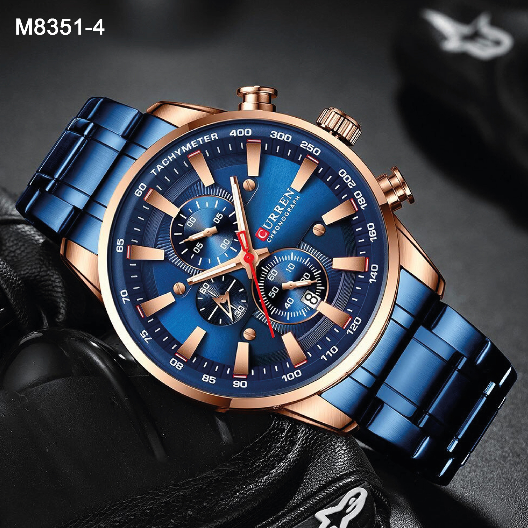 M:8351-4 RELOJ CURREN METÁLICO CRONOGRAF
