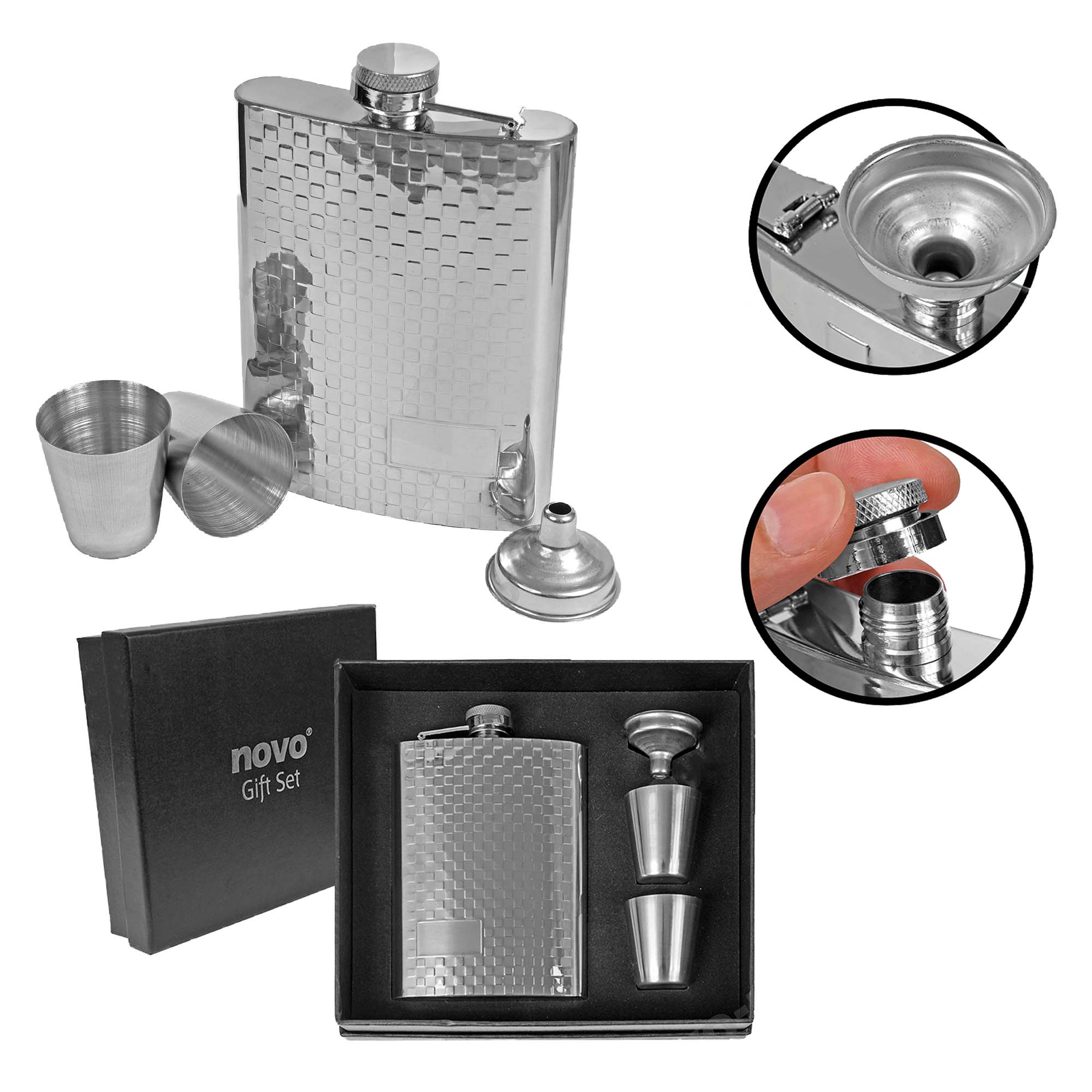 Wiskera Acero Inoxidable De 8 oz