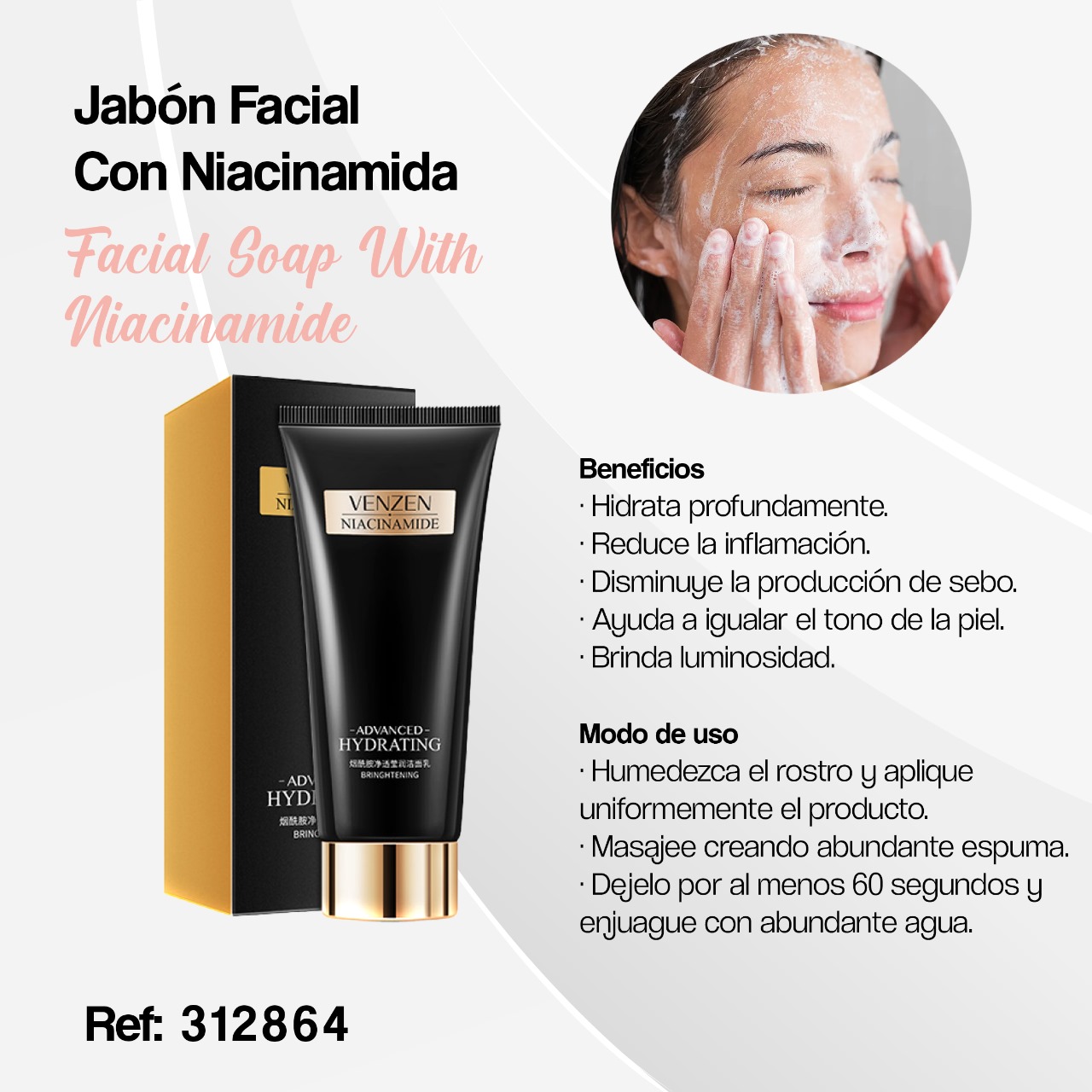312864- JABON FACIAL CON NIACINAMIDA.