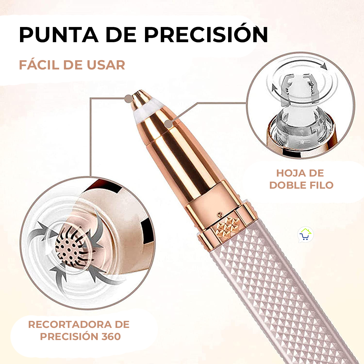 Depilador 2 En 1 Cejas Y Facial RMV2E1