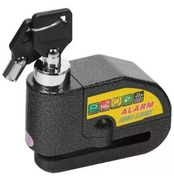 CANDADO DE MOTO CON ALARMA PARA DISCO