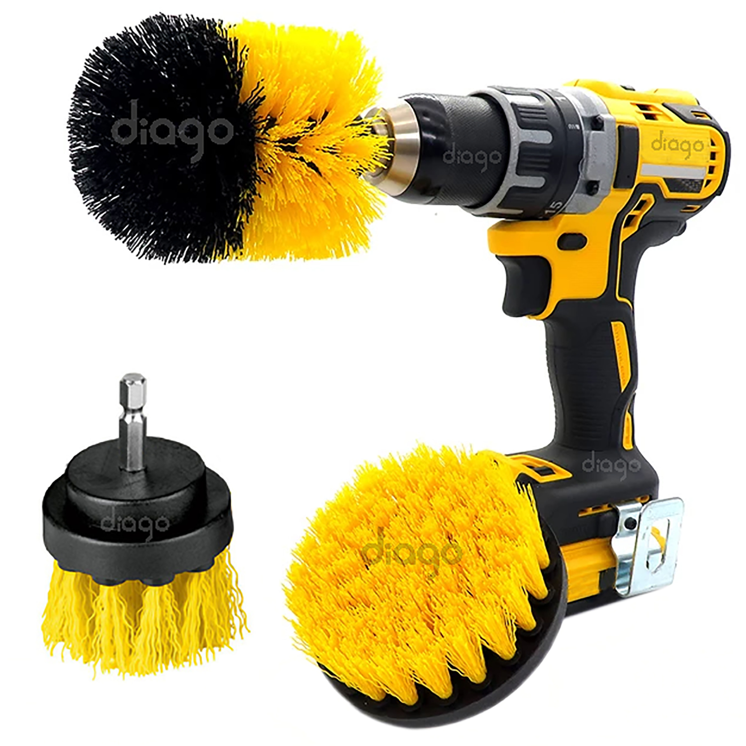 Juego 3 Piezas Cepillos Para Taladro