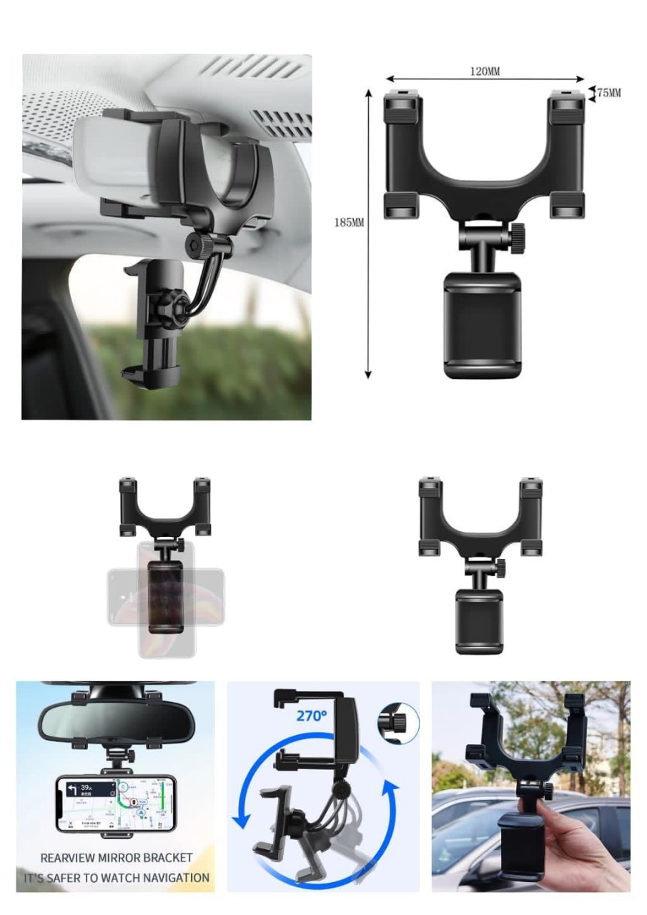 Soporte de celular retrovisor