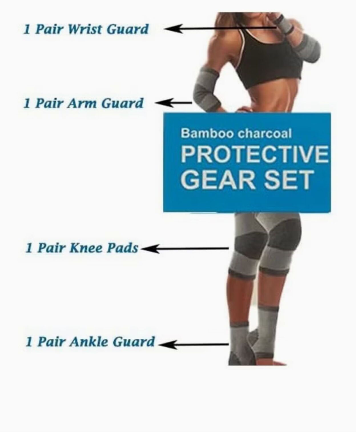 Kit deportivo o fitness ejercicio 8 piez