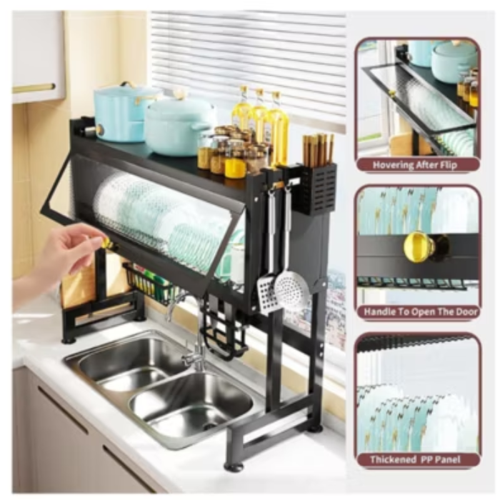 Platero escurridor organizador con cajón