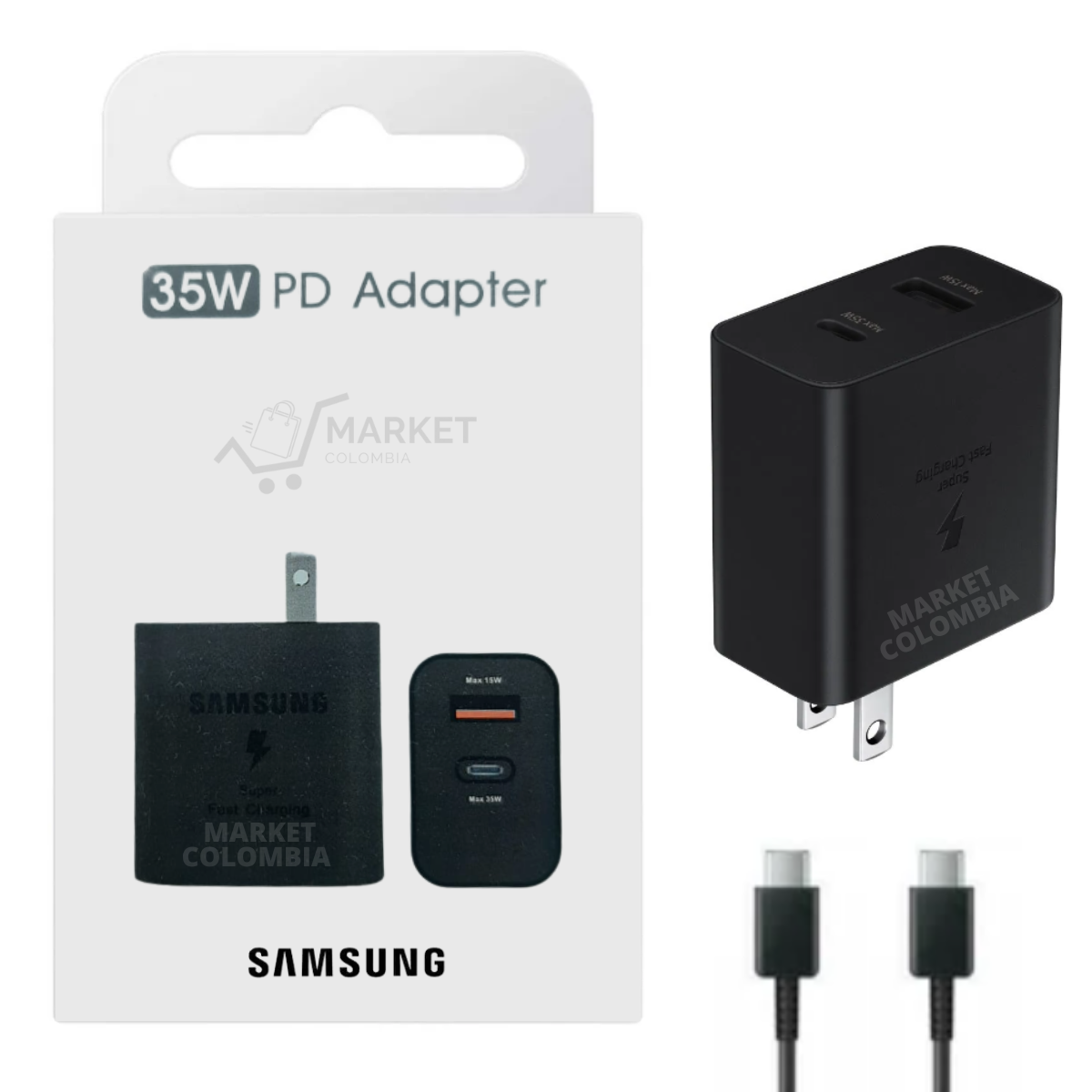 Cargador Duo Carga Rápida 35w Samsung