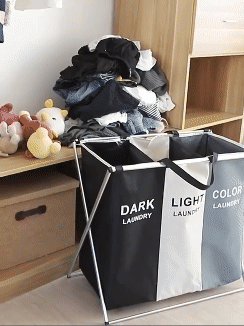 Cesta organizador triple lavanderia