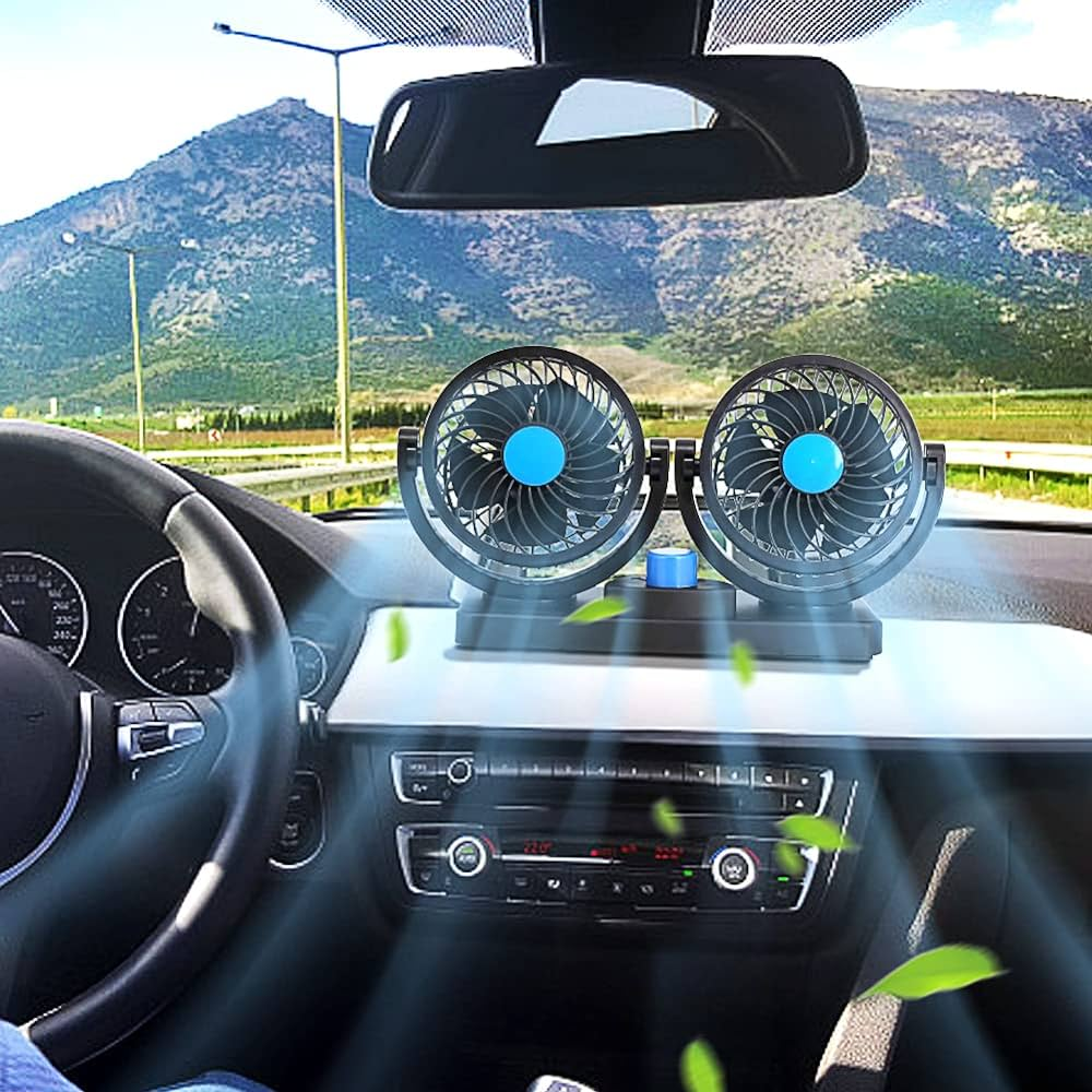 Ventilador Doble Para Carro Interior