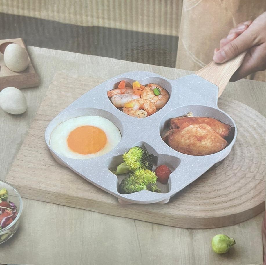 Sartén para huevos sin óxido | 4 tazas