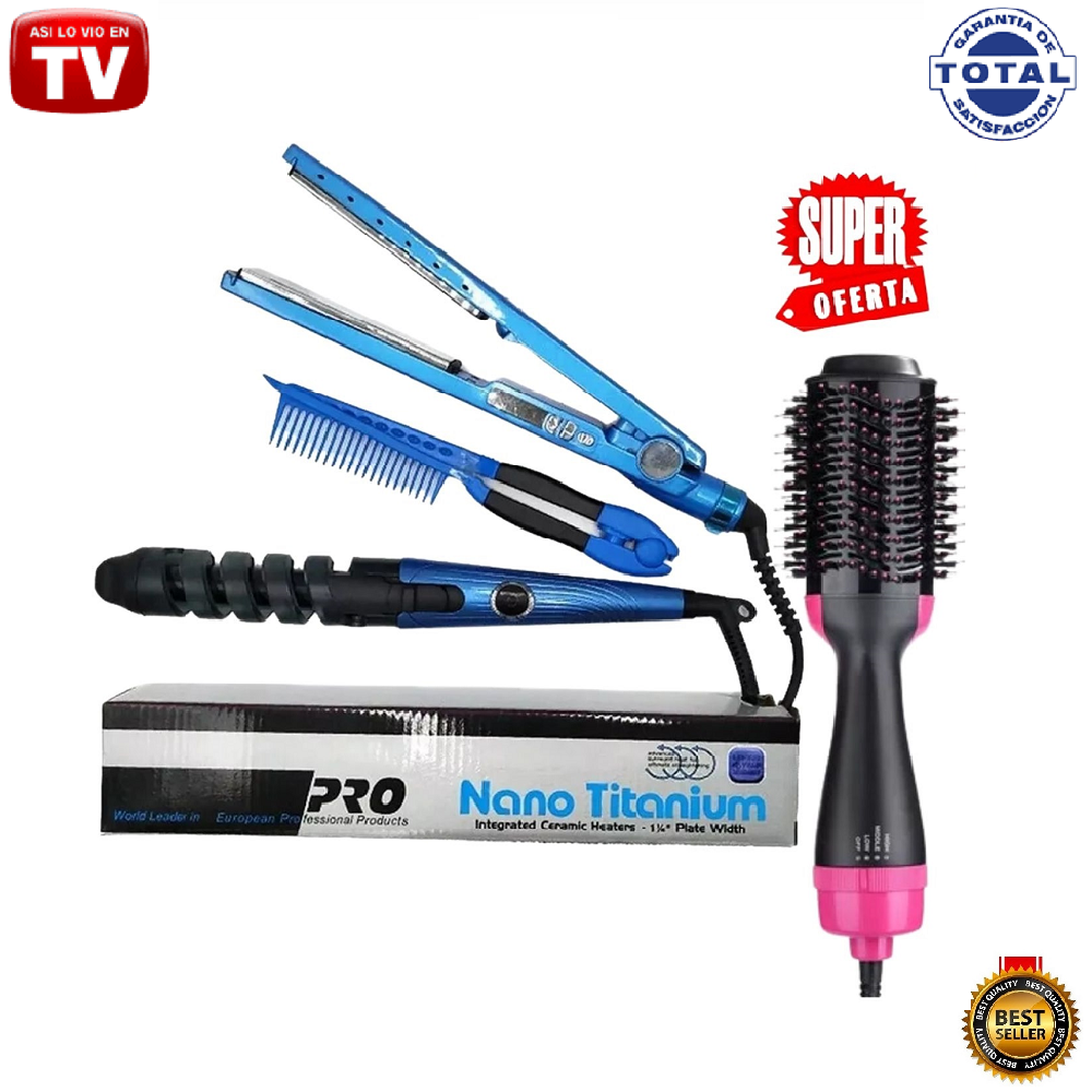 PLANCHA_+_PEINE_Y_RIZADOR_+_CEPILLO_REDO