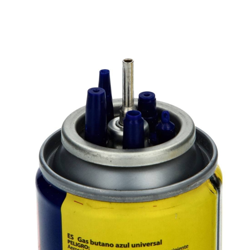 Gas Butano Azul 100ml + Adaptadores