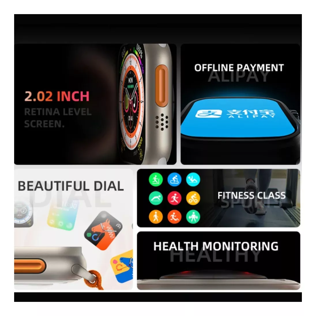 Reloj smart watch + Audifonos +7 Pulsos