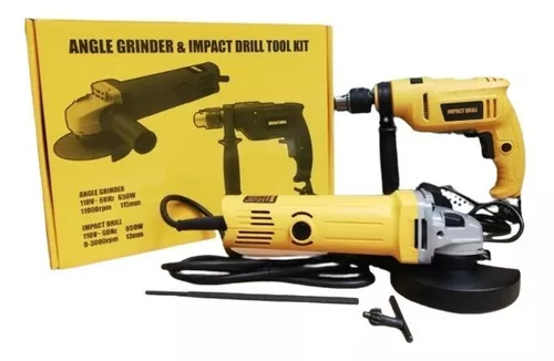 Combo taladro + pulidora eléctrica