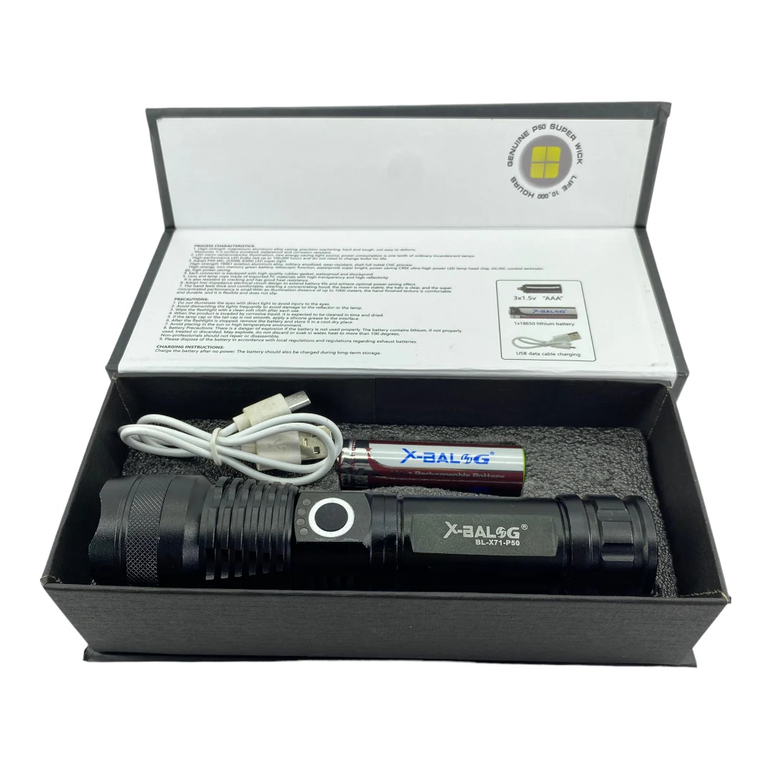 Linterna táctica recargable P50 VTR-195 - Imagen 2