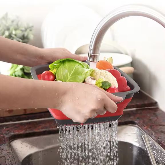Colador de fregadero de silicona retract