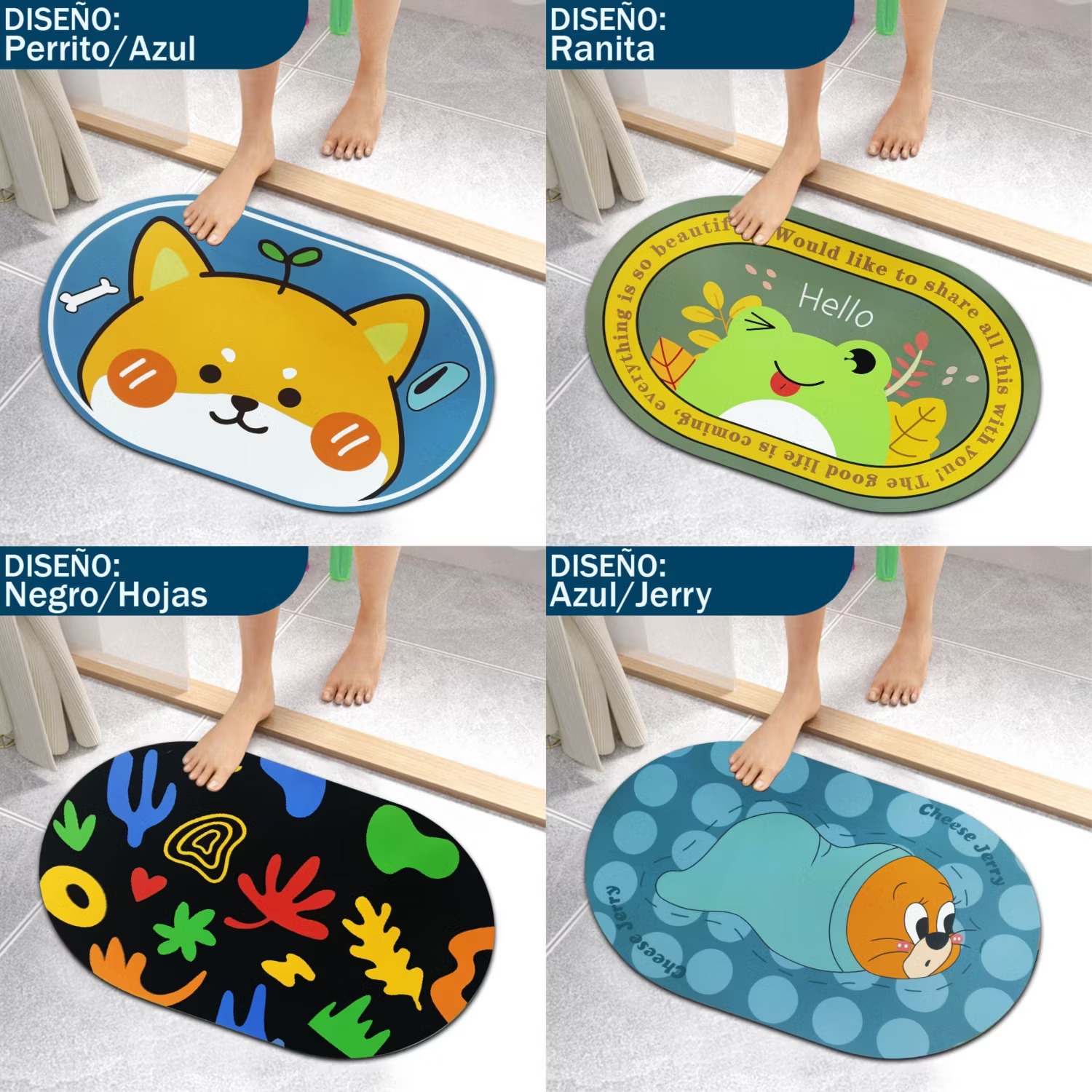 TAPETE ABSORBENTE INFANTIL BAÑO CUARTO