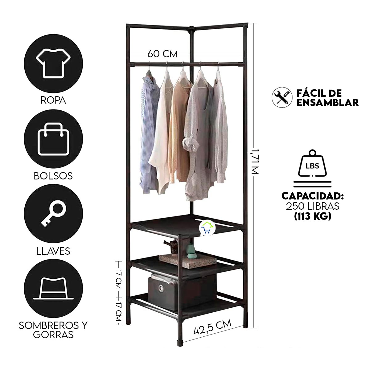 Organizador Esquinero 3 Niveles AY-2037