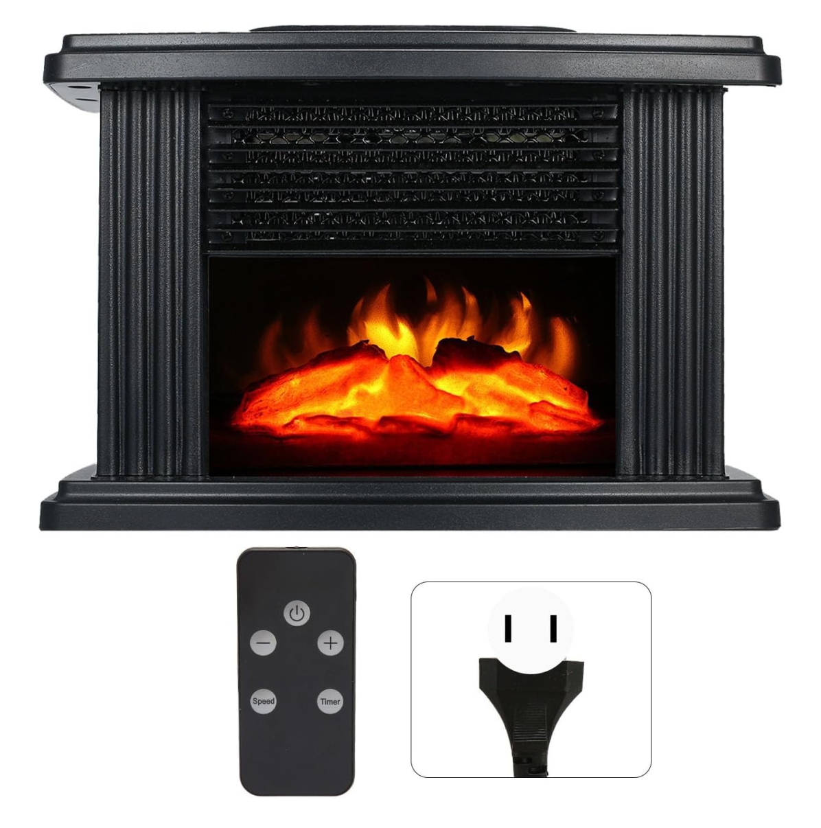 Calentador Eléctrico Chimenea y control
