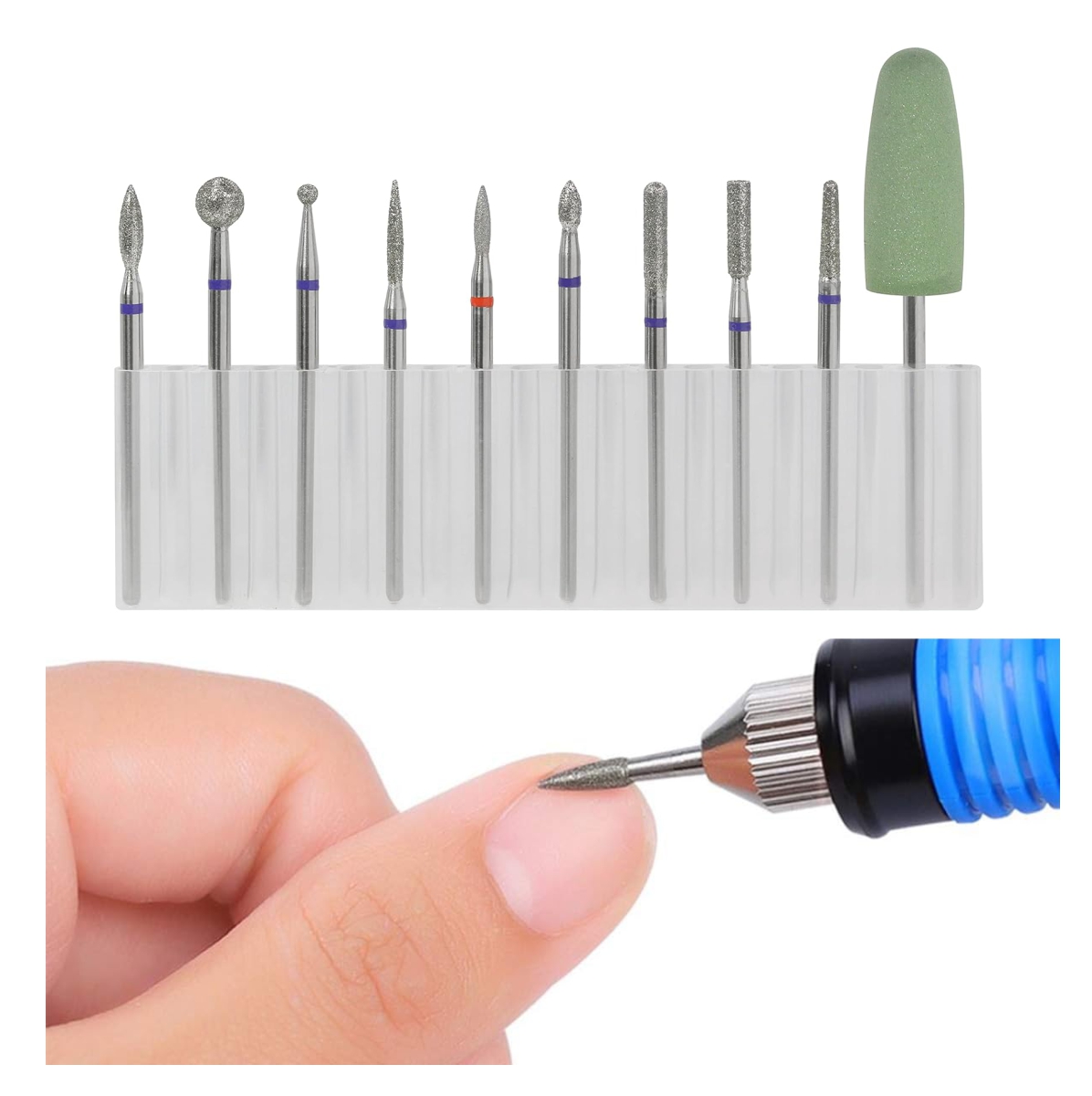 Set Manicure Juego De Brocas 10 Piezas - Imagen 3