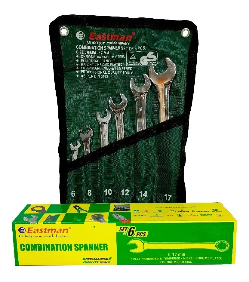 Juego de llaves Eastman mixtas 6 piezas