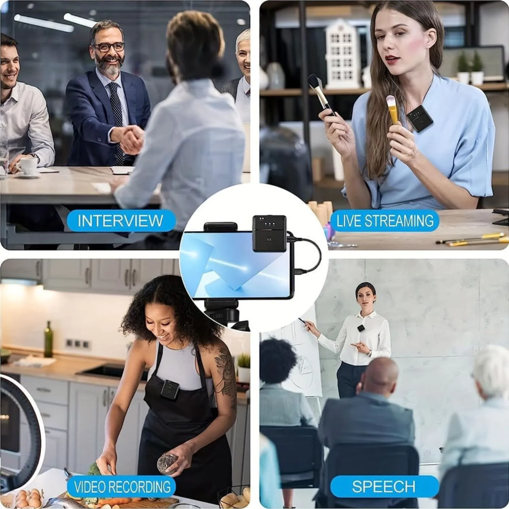 Micrófono Inalámbrico Solapa Sx9 Doble