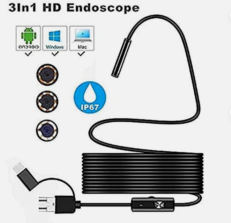 Camara endoscopio 3 en 1 Android USB