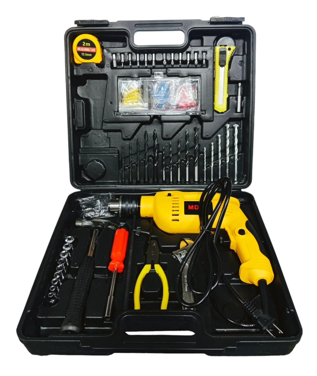 TALADRO 750W + ACCESORIOS