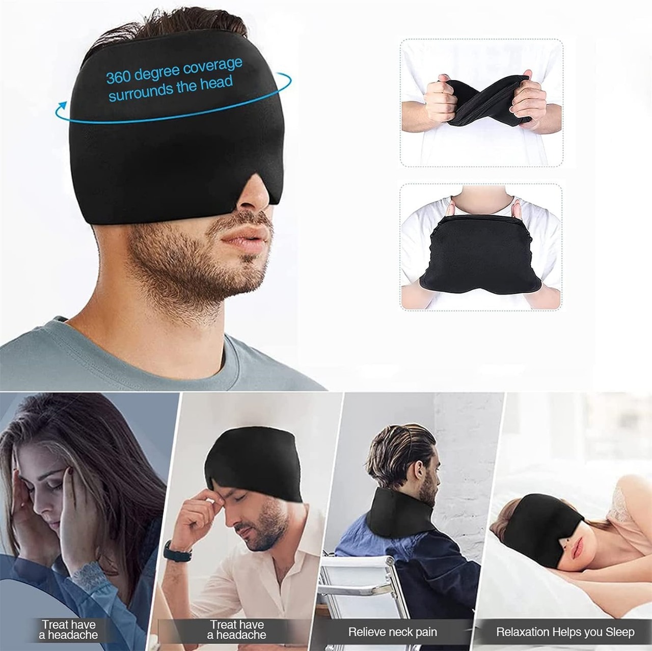 Gorro de gel terapia fria