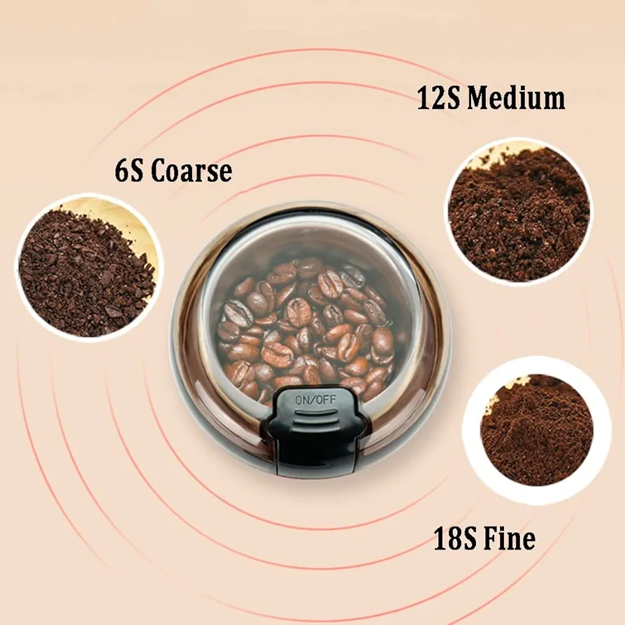 Molinillo de café eléctrico, de acero in