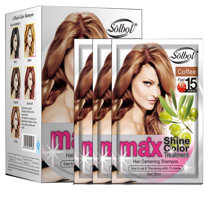 Shampoo Cubre Canas Castaño x 10 Sobres