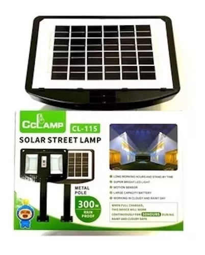 LAMPARA EXTERIOR PANEL SOLAR CL-115 300w
