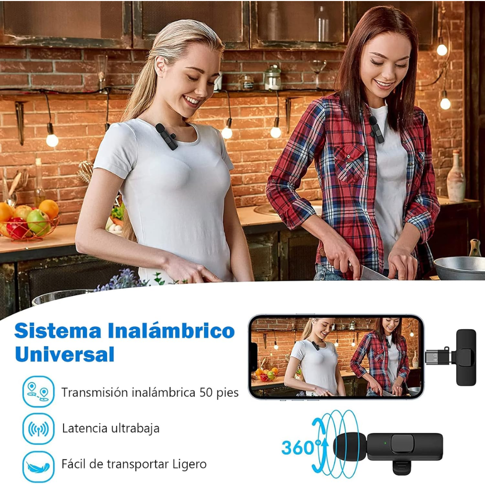 Micrófono Solapa 2 en 1 Tipo C- Iphone