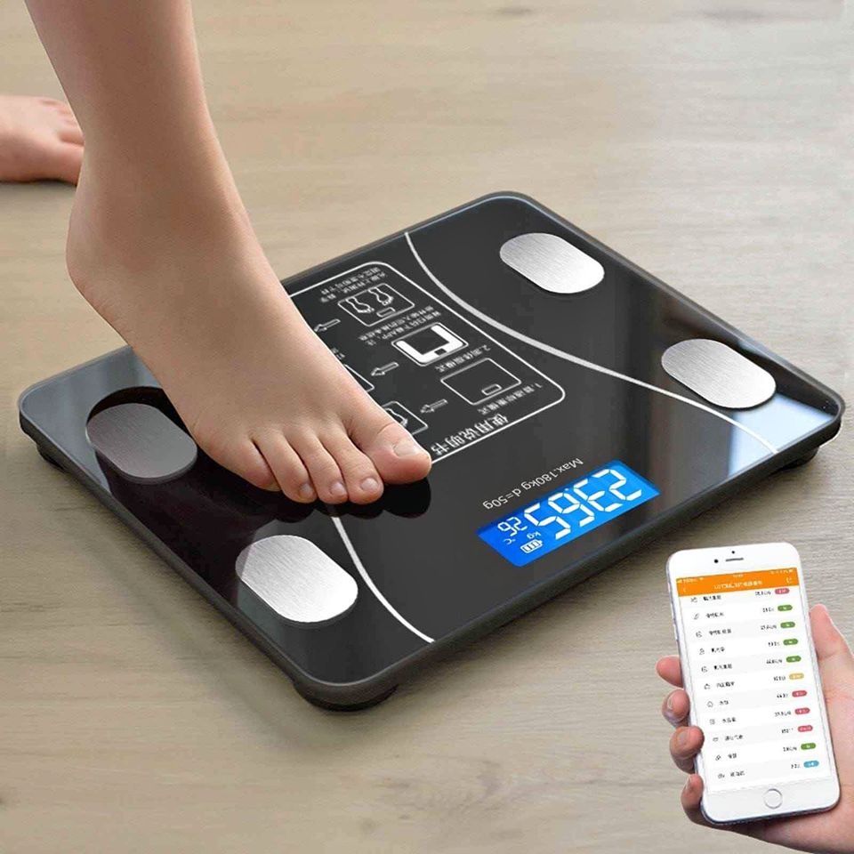 BASCULA, PESA DIGITAL CON BLUETHOO-LCD