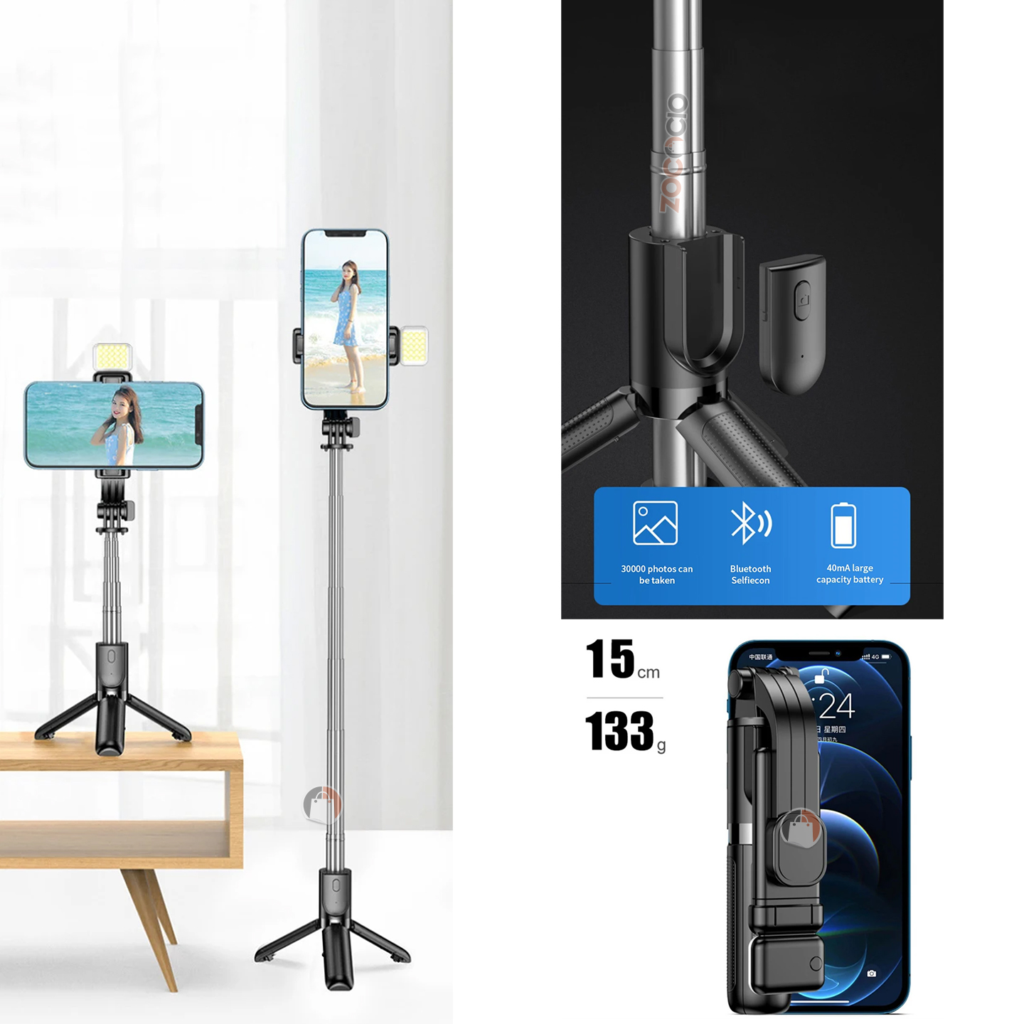 Palo De Selfie Con Bluetooh Trípode