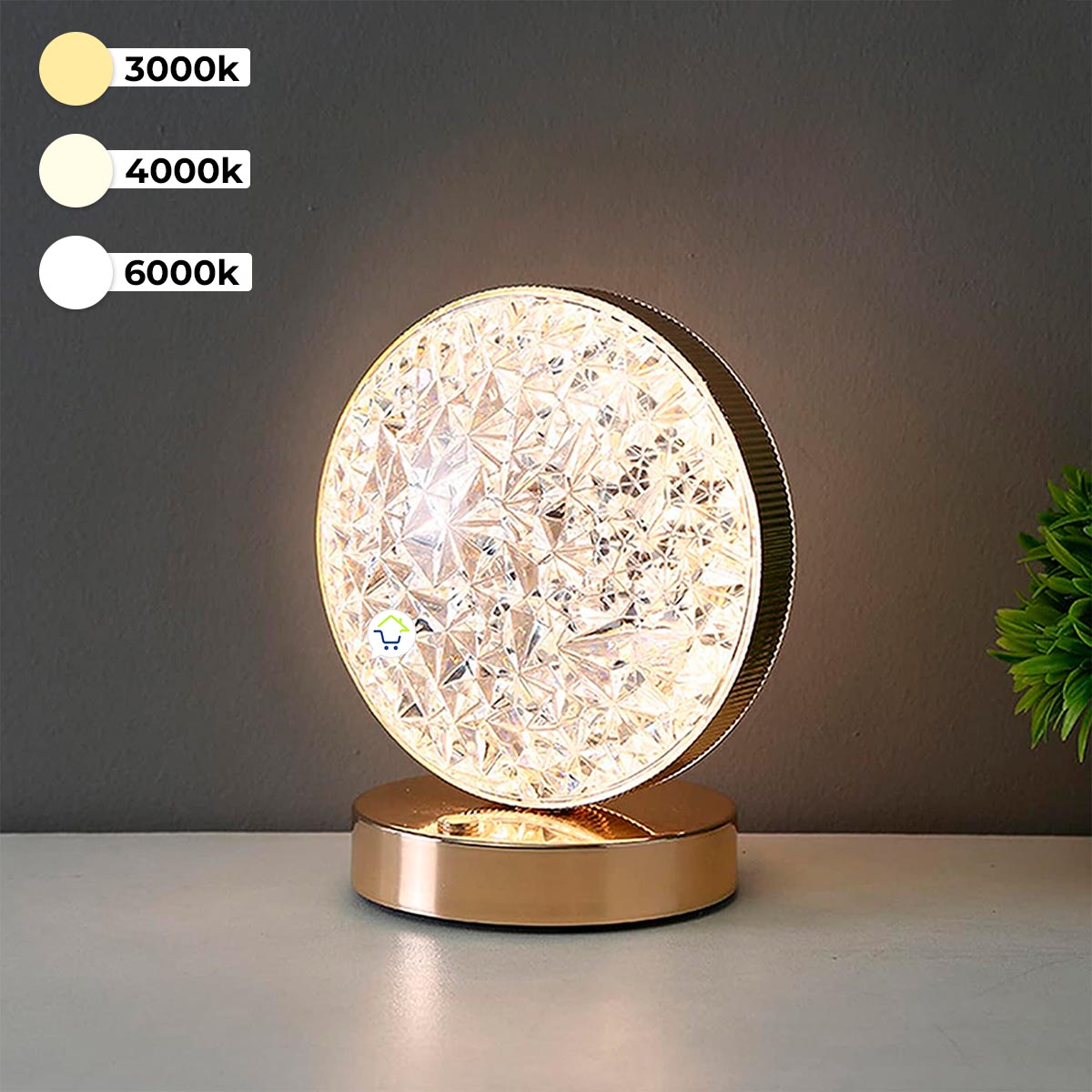 Lámpara Táctil Efecto Cristal LAIPARA-2