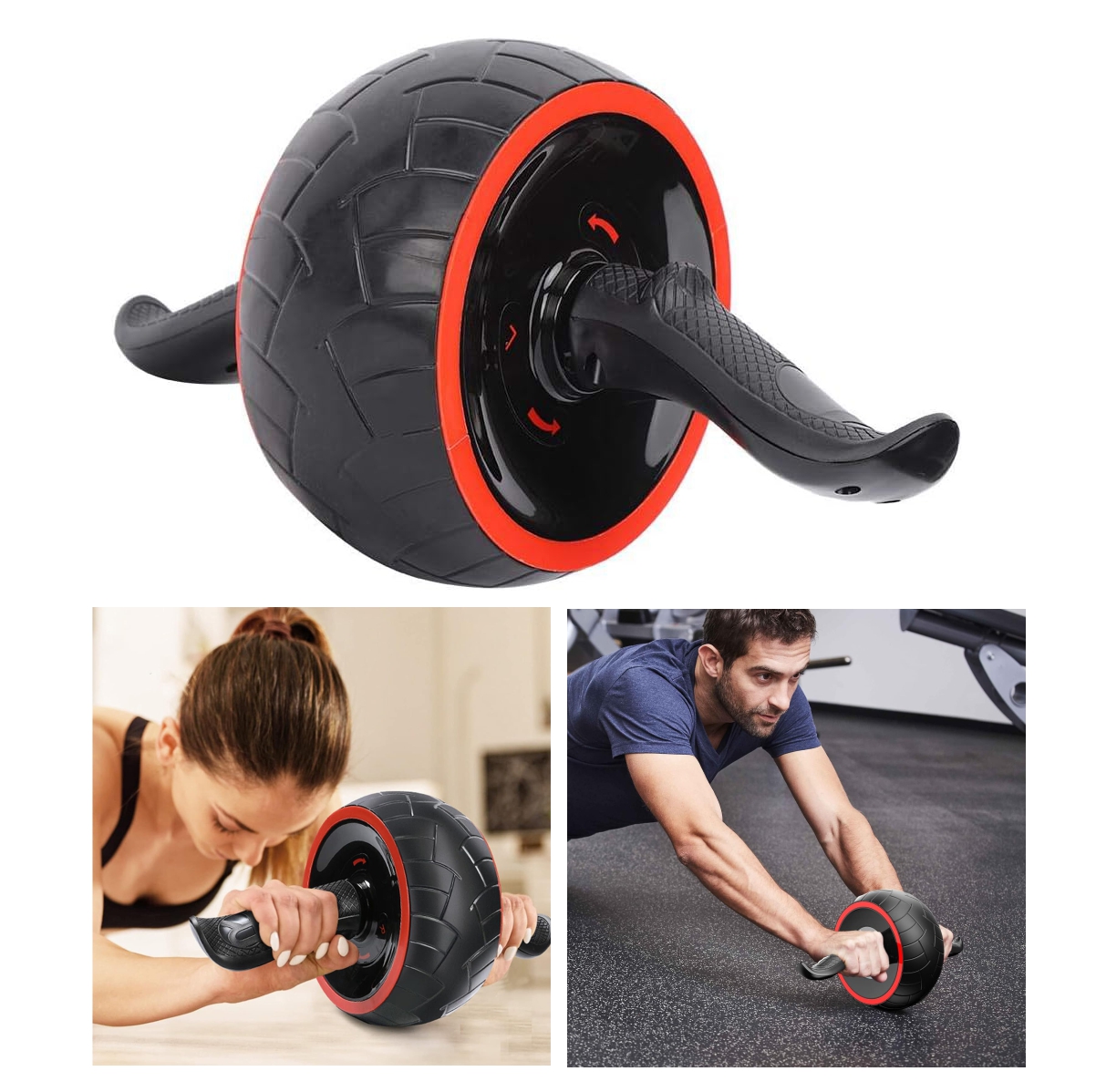 Rueda Abdominal Mango Antideslizante