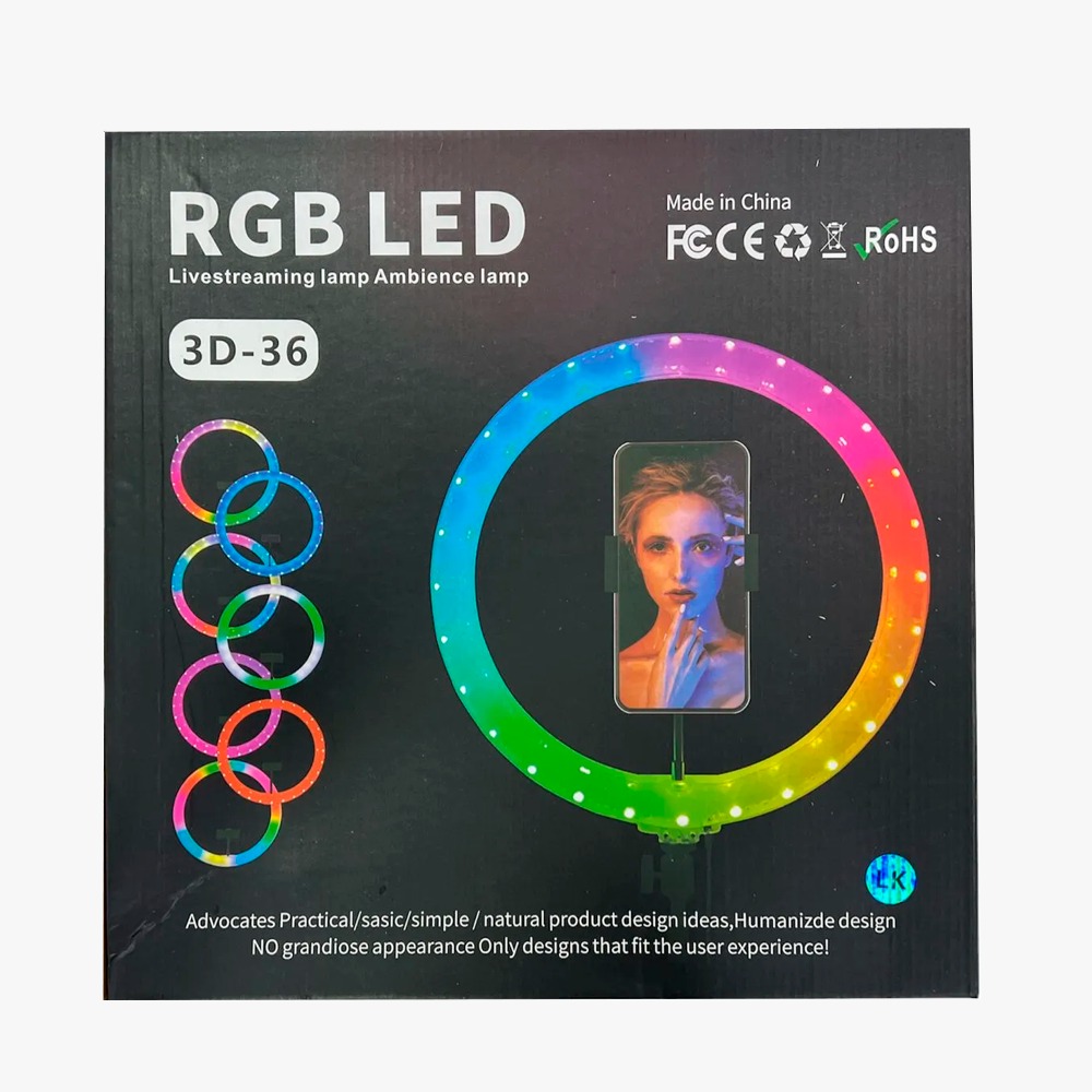 ARO DE LUZ RGB RGB 36 CMS