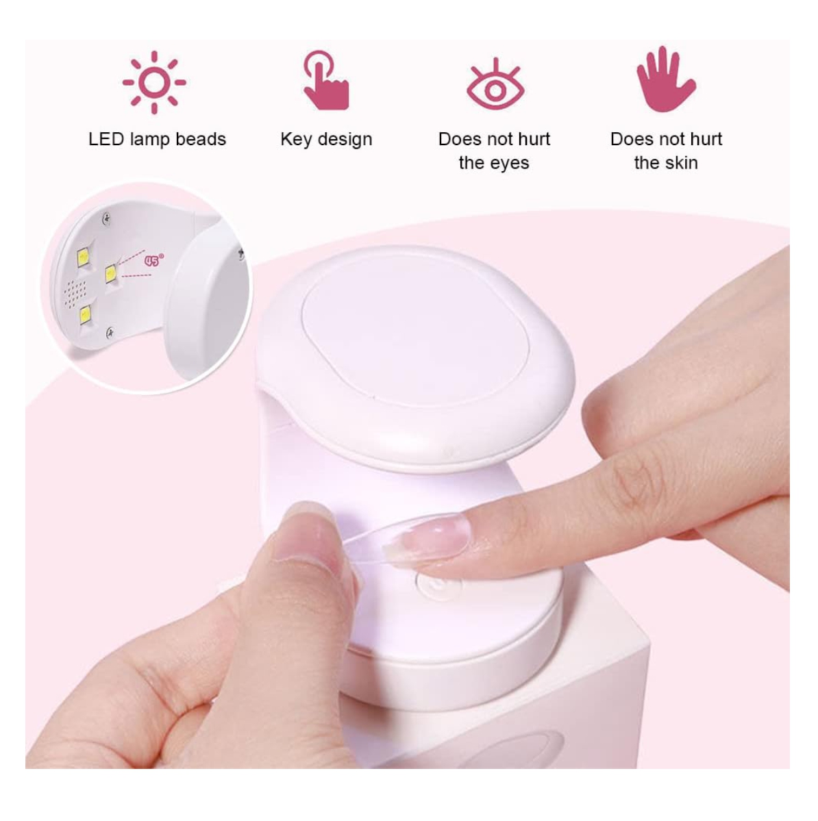 Mini lámpara LED UV para uñas