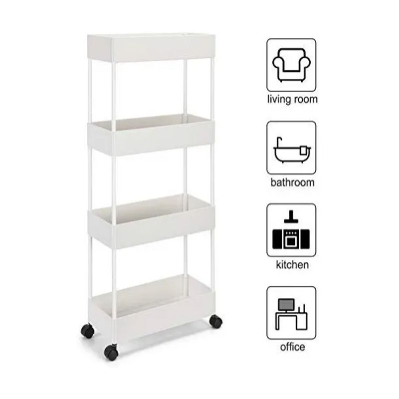 Estante carrito multiusos de 4 niveles